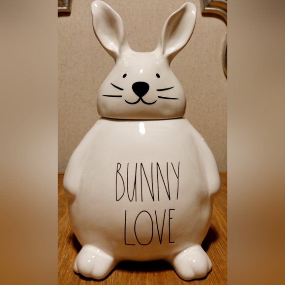 Rae Dunn Accents Rae Dunn Bunny Love Rabbit Shaped Canister Poshmark